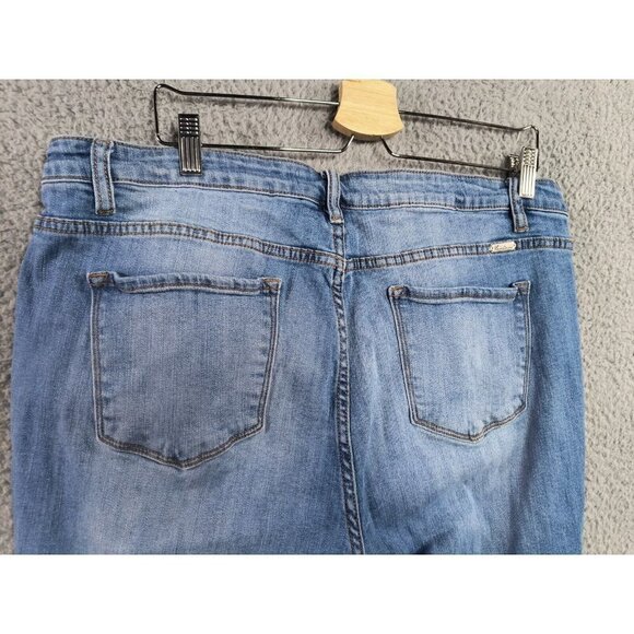 Kancan Jeans Womens 3XL Mid Rise Ankle Distressed Frayed Hem Skinny Stretch - Picture 6 of 12